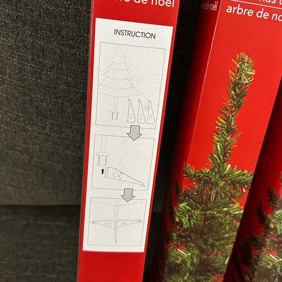 Set of THREE 18” tabletop Christmas trees - Picture 4 of 5